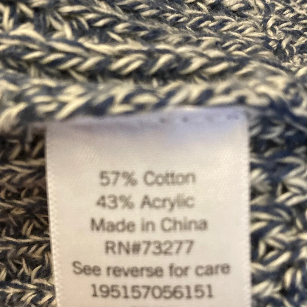 SONOMA Marled Navy and White Knit‎ Crewneck Sweater XL - Picture 5 of 5